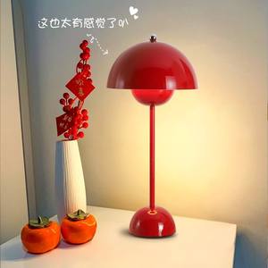 Instagram-Worthy Girly Modern Light Luxury Decorative <b>Table</b> Lamp Creamy Floral Bud <b>Bedside</b> Night Light 3 Color Temperature CCT - Product Image 2