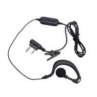 Interphone personnalisé crochet d'oreille unique écouteur talkie-walkie accessoires crochet d'oreille réglable Radio bidirectionnelle avec écouteur de surveillance PTT