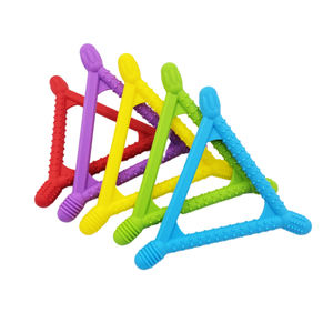 Nuevo bebé masticar triángulo texturizado ladrillos masticables dentición silicona sensorial masticar Collar para niños autismo dispositivo Motor Oral - Product Image 5