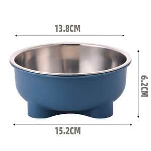 Mangkuk pemberi makan hewan peliharaan, mangkuk anjing kucing bulat PP + baja tahan karat sublimasi makanan hewan peliharaan terpisah 2025 - Product Image 6