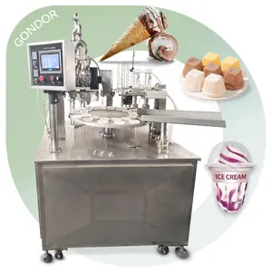 Aemi Pp Automatic Linear Pot Water Closer Big Ad 2 Line Bread Red Wine Cup Jam Yogurt Fill and Seal Machine