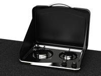 Cuisinière à gaz extérieure intégrée pour véhicule de loisirs RV, propane, pour le marché américain et le Canada RVS-04