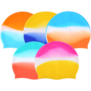 Seamless Silicone Swimming Cap Adult Unisex Colorful Waterproof Breathable Non Slip Flat Cap For Swimming And Water Sports - Product Image 1