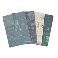 Cahier de Composition d'Exercice en Cuir de Style d'Affaires Personnalisable A4, Format A5, 3-7 Jours, 500 Pièces, 60 Feuilles