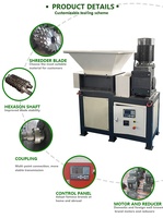 Broyeur de bois FANTE compact à double arbre pour panneaux MDF panneau de placage déchets de bandes de bois et recyclage de déchets de bois