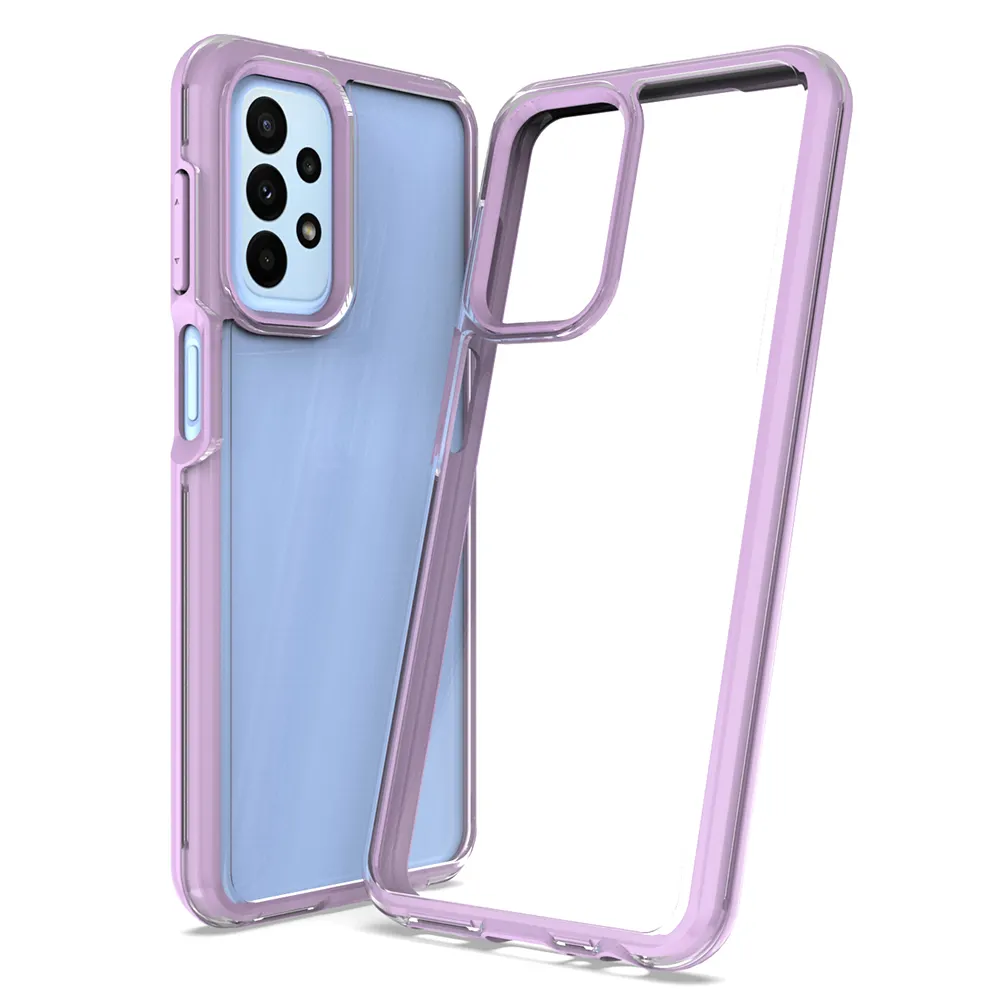 PC TPU Dual Protective Colorful Frame Bumper Luxury Design Phone Case for Samsung A23 A73 A03S