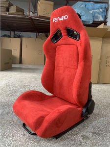 Sedile Sportivo Stile <span class=keywords><strong>RECARO</strong></span> SR-7 KK100 Rosso e Nero in Pelle Scamosciata Reclinabile Sedile a Guscio di Alta Qualità Sedili da Corsa Modificati - Product Image 4