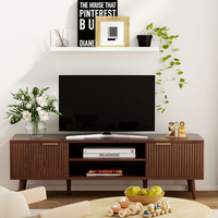 Meuble TV pratique en bois massif pour téléviseurs de 50 à 60 pouces, design européen moderne, console de rangement pour salon, meuble de maison