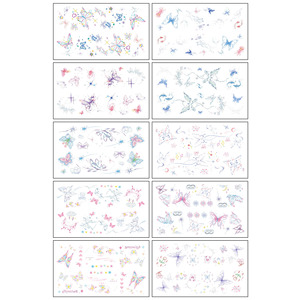 สติกเกอร์ลายสักแฟชั่น ลายดอกไม้ ผีเสื้อ สำหรับติดหลัง แขน คอ ไหปลาร้า ข้อเท้า ลายสักแบบลอกออกได้สำหรับผู้หญิง - Product Image 5