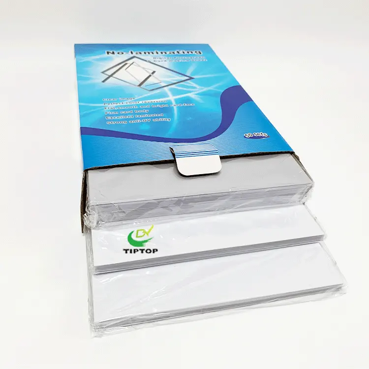 Tiptop Tinten strahl drucker a4 PVC-Papier blatt kein Lamini blatt UV-Druck PVC-Material für ID-Karte