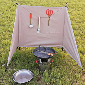 <span class=keywords><strong>Tenda</strong></span> singola in tela di cotone 1-2 persone per esterni pieghevole Privacy schermo quattro stagioni parabrezza per spiaggia campeggio Windbreak Stock - Product Image 2