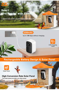 <span class=keywords><strong>Smart</strong></span> Garden Bird Feeder con la macchina fotografica senza fili di monitoraggio della fauna selvatica all'aperto - Product Image 2