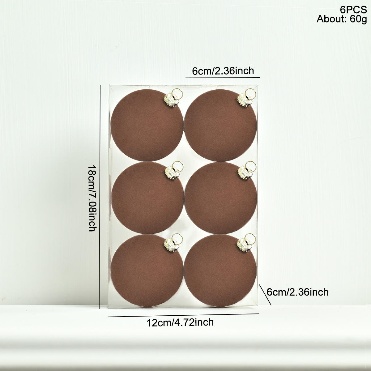 ลูกบอลฝูง6-6ชิ้น-สีกาแฟ