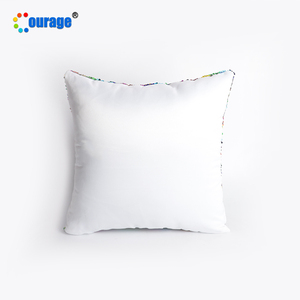 Beautiful Mermaid Color Sublimation <strong>Sequin</strong> Pillow Cases <strong>Cushion</strong> Cover Square Satin Plush White Sublimation Pillow Case Blanks - Product Image 2