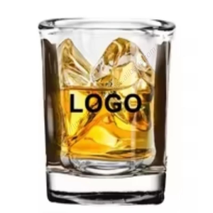 Vasos Cuadrados Clásicos Personalizados al por Mayor con Logotipo Personalizado, Vaso de Vidrio Transparente para Vodka, Tequila, Whisky y Licores - Product Image 3