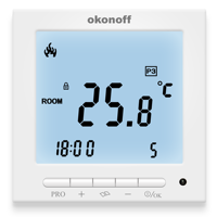 Termostato Digital Inteligente Programable Semanalmente para Calefacción por Suelo Radiante S603PW Okonoff, 220V, Control Flexible, Fácil Instalación