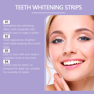 Bandes blanchissantes violettes personnalisées pour les dents – Patchs de soins bucco-dentaires quotidiens pour rafraîchir et nettoyer les dents - Product Image 3