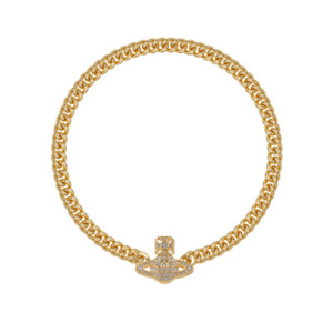 Collana Saturno Tridimensionale della Regina Madre Vivienne, Ciondolo in Lega con Catena a O, Versatile, Semplice, Lusso Leggero, Alla Moda - Product Image 5