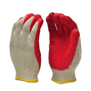 Guantes de trabajo diario Hilo de algodón Látex sumergido Palma Fábrica Barato al por mayor Jardín Hogar Almacén Guante - Product Image 2