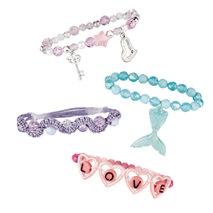 Bộ đồ chơi làm đồ trang sức 5 trong 1 cho bé gái, làm vòng tay, vòng cổ thủ công, đồ chơi làm hạt cườm tự làm, bộ dụng cụ thủ công cho trẻ em - Product Image 6