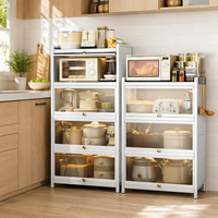 Étagère de rangement grande capacité pour cuisine en acier carbone blanc, échantillon gratuit, offre spéciale