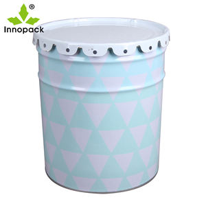 Seau métallique de 18 L avec couvercle, capacité 18 kg, en fer blanc de qualité alimentaire, impression personnalisée, vente directe usine - Product Image 2