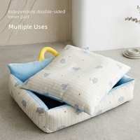 Tapis pour chat et chien, toutes saisons, rayé, carré, coussin de couchage pour animaux de compagnie, respirant, soutien ferme, résiste au pliage, résistant à l'eau, surélevé