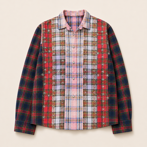 <span class=keywords><strong>Camicia</strong></span> in Flanella <span class=keywords><strong>a</strong></span> <span class=keywords><strong>Quadri</strong></span> con Applicazioni di Strass Personalizzate, 100% Cotone, Lavaggio Vintage, Streetwear, Manica Lunga, Fornitore all'Ingrosso per <span class=keywords><strong>Uomo</strong></span> - Product Image 2