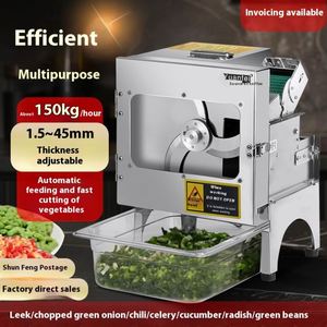 <b>Multifunctional</b> Small <b>Vegetable</b> <b>Cutter</b> Automatic Slicing and Dicing Machine with 220V Motor New Condition - Product Image 5