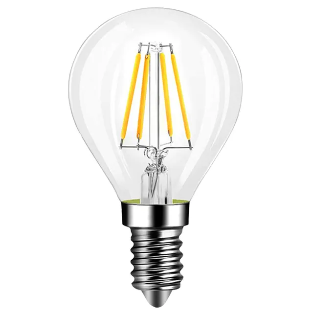 الصين المورد أقل موك الطاقة الكهربائية ديكور أضواء E14 Led الدافئة الأبيض G45 مصباح كروي فندق ديكور