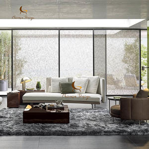 Sofá <span class=keywords><strong>Cama</strong></span> <span class=keywords><strong>Chaise</strong></span> <span class=keywords><strong>Longue</strong></span> Italiano de Calidad TORII, Mesa Multiusos Acolchada, Acero Inoxidable, Madera Maciza, Estilo Moderno para Sala de Estar - Product Image 2