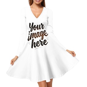 <span class=keywords><strong>Vestidos</strong></span> de <span class=keywords><strong>Fiesta</strong></span> con Estampado Personalizado, Vestido de Una Pieza <span class=keywords><strong>para</strong></span> Mujer, <span class=keywords><strong>Vestidos</strong></span> Midi de <span class=keywords><strong>Playa</strong></span> con Cuello <span class=keywords><strong>en</strong></span> V y Manga Larga <span class=keywords><strong>para</strong></span> Dama - Product Image 1