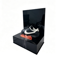 Vente directe d'usine, présentoir à chaussures moderne personnalisé avec éclairage LED à effet de flamme simulée, présentoir de vente au détail