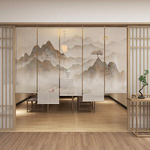 Tende a Rullo Motorizzate con Motivo Paesaggistico in Stile Cinese, Vendita Diretta di Tapparelle e Tende Automatiche - Product Image 5