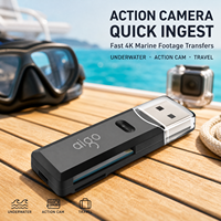 Lecteur de cartes SD TF double fente pour transfert de photos et de documents, adaptateur de carte mémoire USB-A USB 2.0 compatible avec Windows, Mac OS, Linux