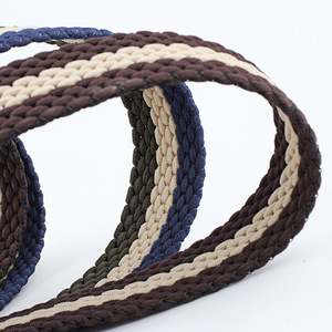 Boucle ardillon décontractée multicolore sans trou, tissu tressé, bande élastique tissée pour hommes et femmes - Product Image 6