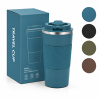 Innovativer Edelstahl-Kaffeebecher SUS 304 Innenbeschichtung Doppelwandiger Isolierter Reisebecher Wiederverwendbarer Thermobecher mit Deckel für das Büro
