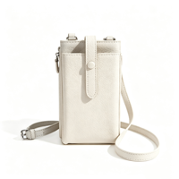 Petit sac à bandoulière pour téléphone portable en cuir PU pour femmes, mini sac à main pour téléphone portable avec sangle réglable, logo personnalisé, portefeuille à bandoulière pour téléphone portable