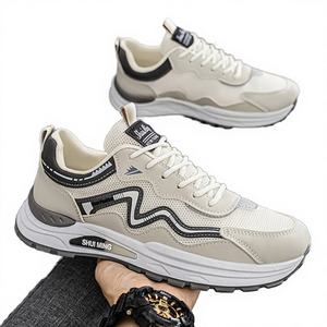 Nuevas Zapatillas Deportivas Blancas con Cordones para Hombre, Primavera/Otoño, Ligeras, Transpirables, Cómodas, Casuales, para Caminar, Juveniles - Product Image 3