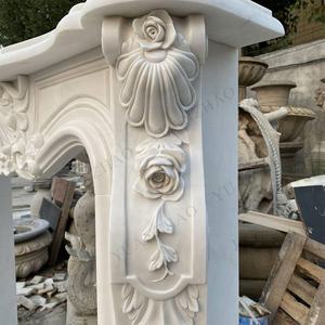 Chimenea tallada a mano <span class=keywords><strong>con</strong></span> diseño clásico de piedra natural, estilo europeo, <span class=keywords><strong>con</strong></span> columna de mármol, a la venta - Product Image 4