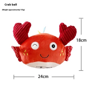 Produttore in Stock divertente palla auto-divertente suono cane giocattoli di cotone tessuto forma orso peluche Pet forniture nuovo <span class=keywords><strong>disegno</strong></span> <span class=keywords><strong>tartaruga</strong></span> granchio - Product Image 6
