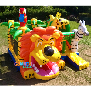 Moonwalk Grand <span class=keywords><strong>roi</strong></span> <span class=keywords><strong>lion</strong></span> Château sautant pour enfants Bouncy Bounce House and Slide Jungle Hupfburg Bon marché <span class=keywords><strong>Prix</strong></span> Castillo Inflable - Product Image 3