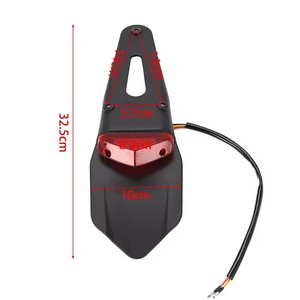 Lámpara de freno de luz trasera LED Universal para motocicleta, 12V, con guardabarros trasero, soporte para matrícula, para bicicleta todoterreno <span class=keywords><strong>Enduro</strong></span> - Product Image 4