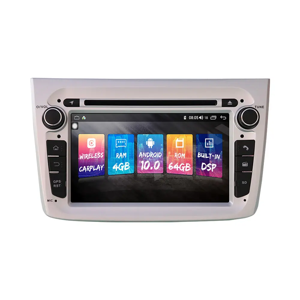 Android 10.0 GPS Navigation radio player For ALFA Romeo 147 auto CARradio player stereo head unit build in carplay 4+64GB