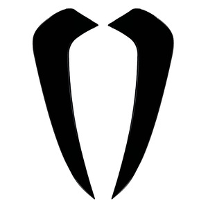 Mercedes-Benz GLC Coupe Rear Canard Deflector Piano Black Carbon Fiber Texture Adhesive ABS Car Door Weather Shield - Product Image 5