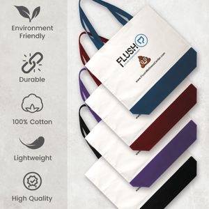 Two Tone <b>Plain</b> <b>Canvas</b> Tote Bag with Zipper <b>Large</b> Capacity Color Block Shoulder Bag for Daily Grocery Storage Use - Product Image 6