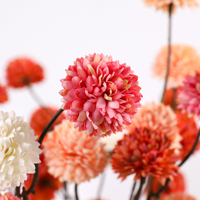 Chrysanthème artificiel en soie en gros, fleur ronde à tige unique pour arrangements floraux domestiques et de mariage, approvisionnement en vrac