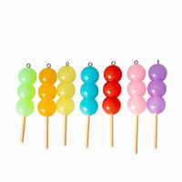 Nouveau pendentif en résine en forme d'églantier confit coloré simulé, porte-clés de voiture avec logo bonbon, accessoire de sac unisexe, décoration suspendue