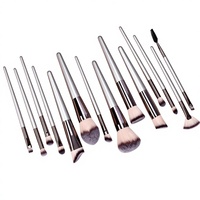 Ensemble complet de 10 pinceaux de maquillage couleur or champagne, pour fond de teint, poudre libre, blush, anticernes, fard à paupières, ensemble professionnel