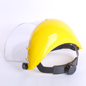 Protector Facial Transparente de Malla Completa con Certificación ANSI, Protector de Ojos Antirrayas Abatible, Casco de Seguridad Amarillo Impermeable de Alta Resistencia - Product Image 3